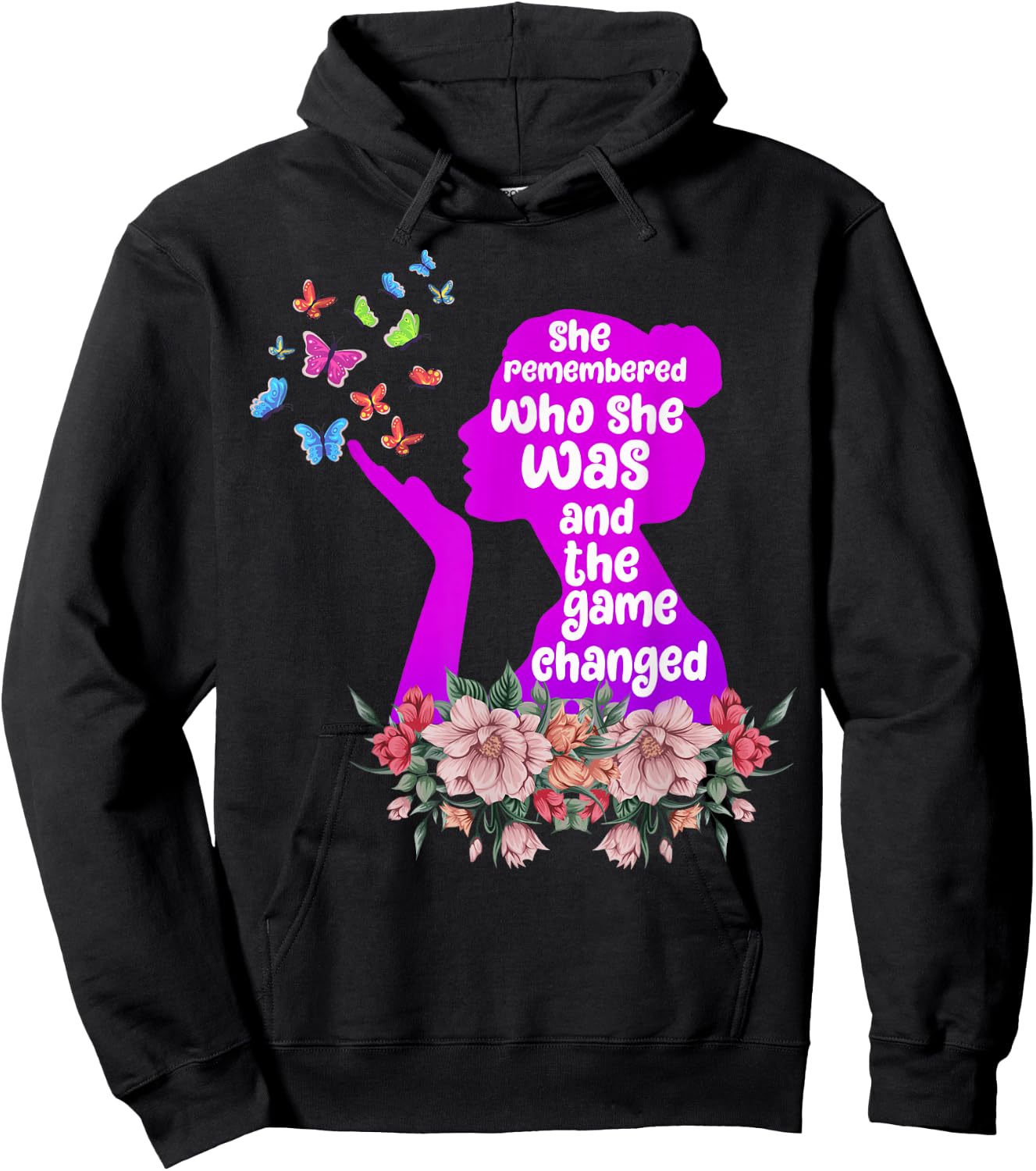 She Remembered Who She Was And The Game Changed Hoodie - Hoodie | Black