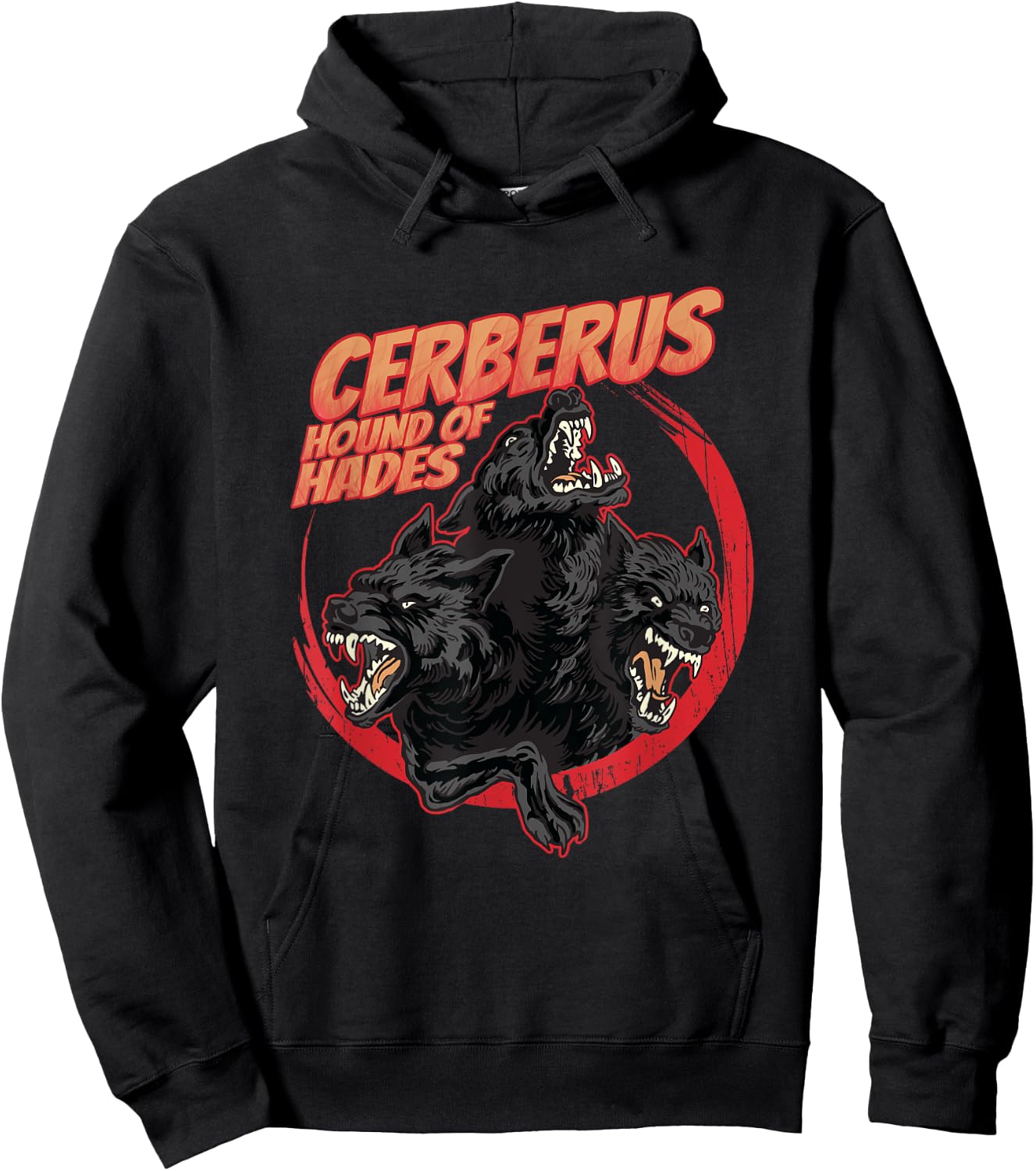Retro 80s Cerberus Hellhound Greek Mythology Hound of Hades Hoodie - Hoodie | Black