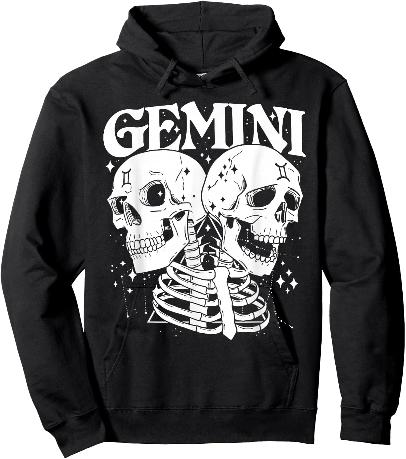 GEMINI Faery Crystal Witch Shirt Skull constellation Hoodie - Hoodie | Black