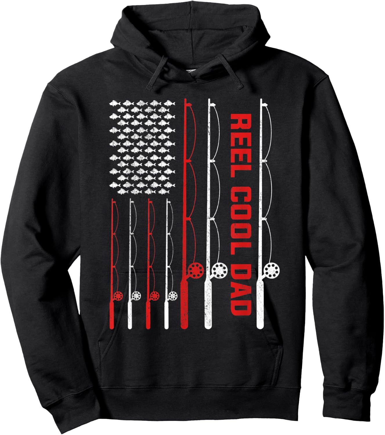 Reel Cool Dad Fathers Day Fishing Hoodie - Hoodie | Black