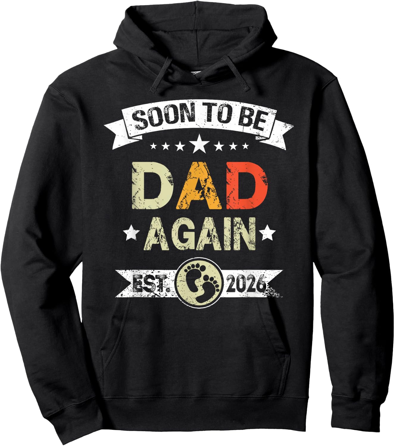 Soon To Be Dad again est. 2026 Expecting Father Hoodie - Hoodie | Black