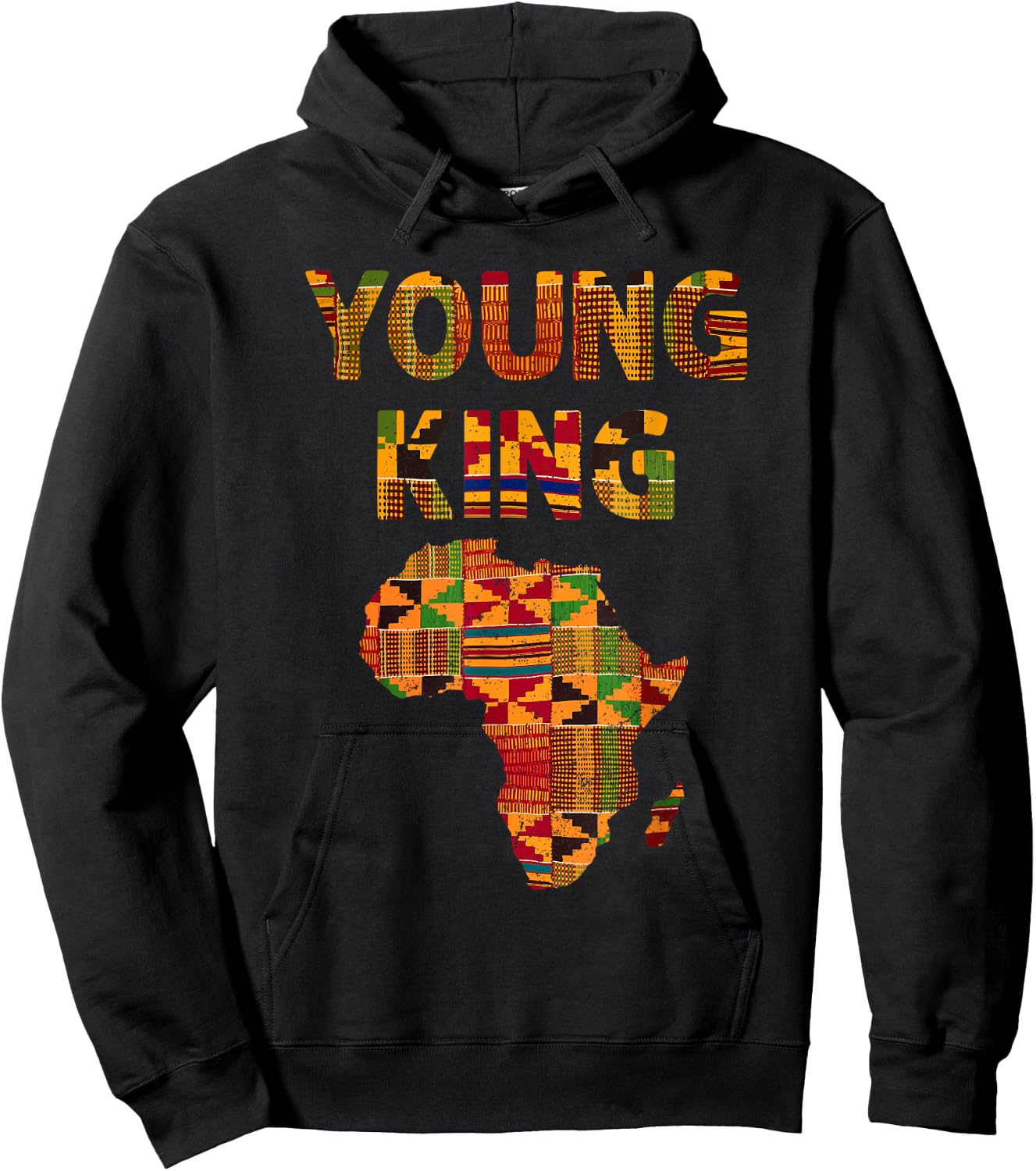 Cool African Kente Art Men Boys Kids African American Print Small Hoodie - Hoodie | Black