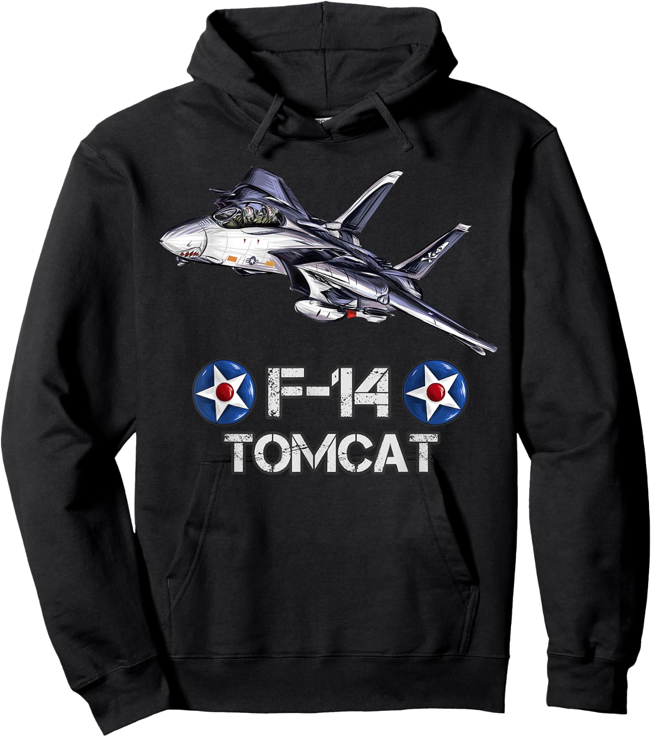 Vintage F-14 Tomcat Fighter Jet Military Aviation gift Hoodie - Hoodie | Black