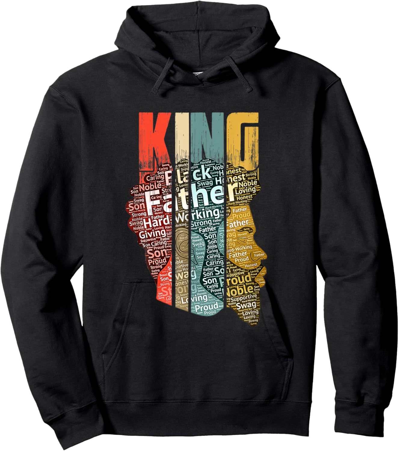 Strong-Black-King t Shirt African-American Natural-Afro Hoodie - Hoodie | Black