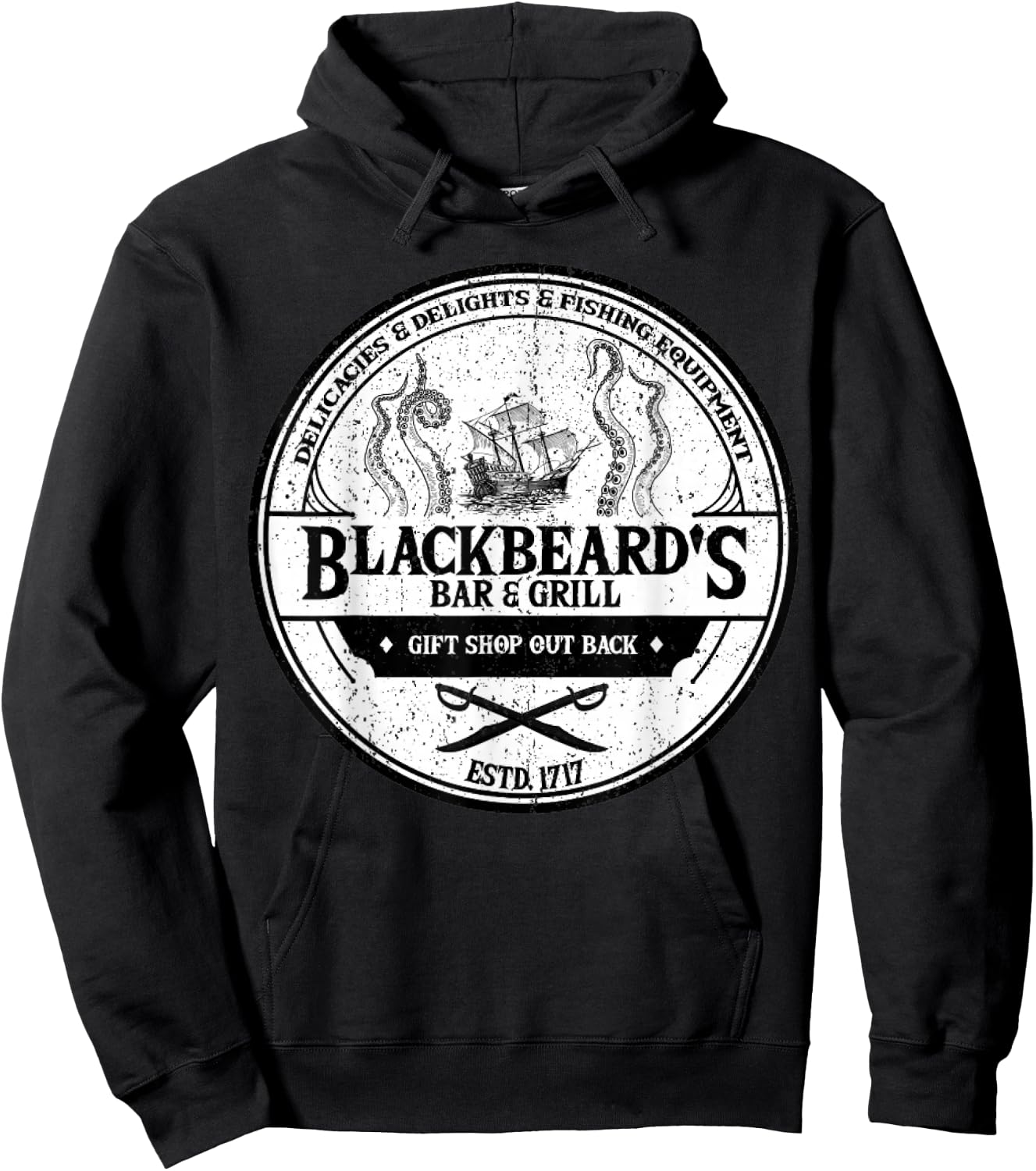 Blackbeard's Bar and Grill Hoodie - Hoodie | Black