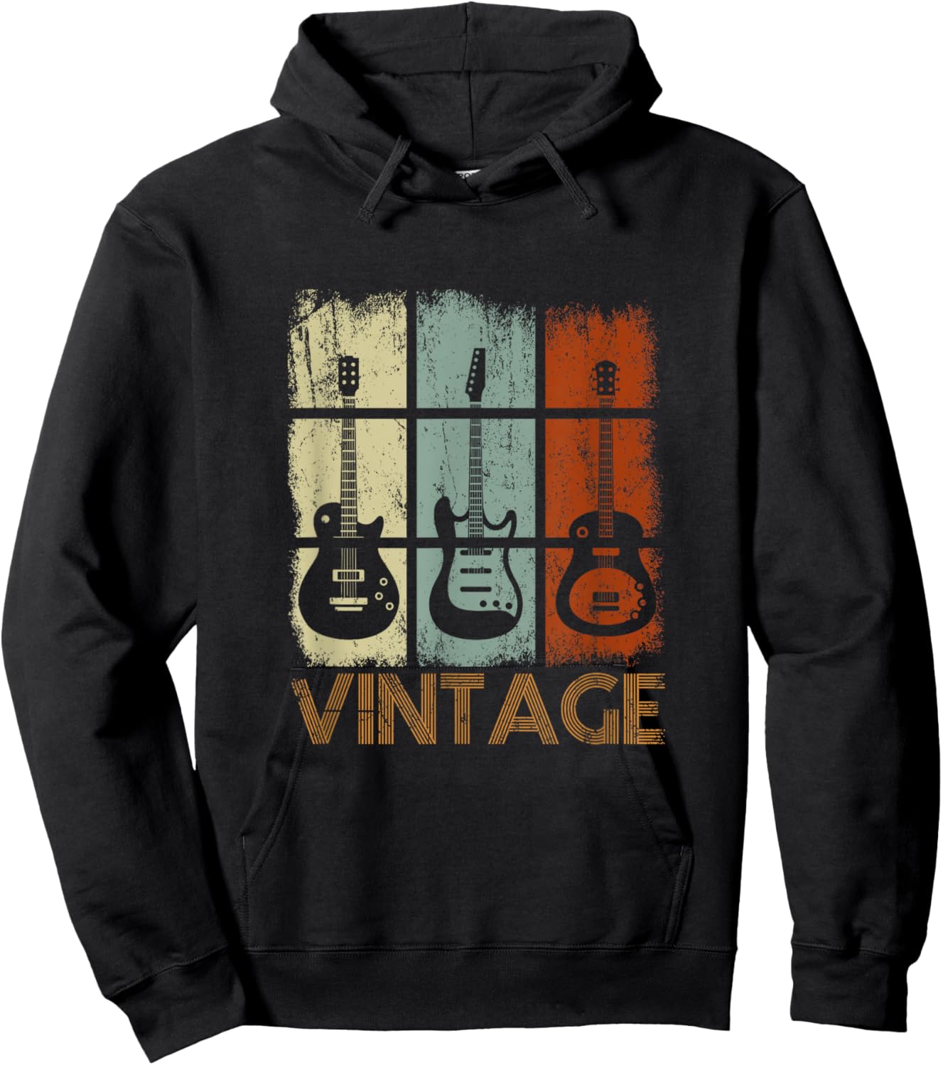 Vintage Guitar Hoodie - Hoodie | Black