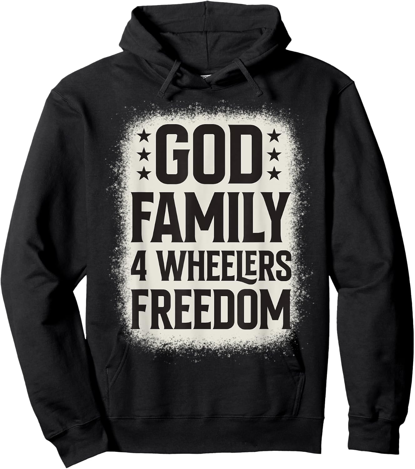 God Family 4 Wheelers Freedom ATV Quad Dirt Bike Men Women Hoodie - Hoodie | Black