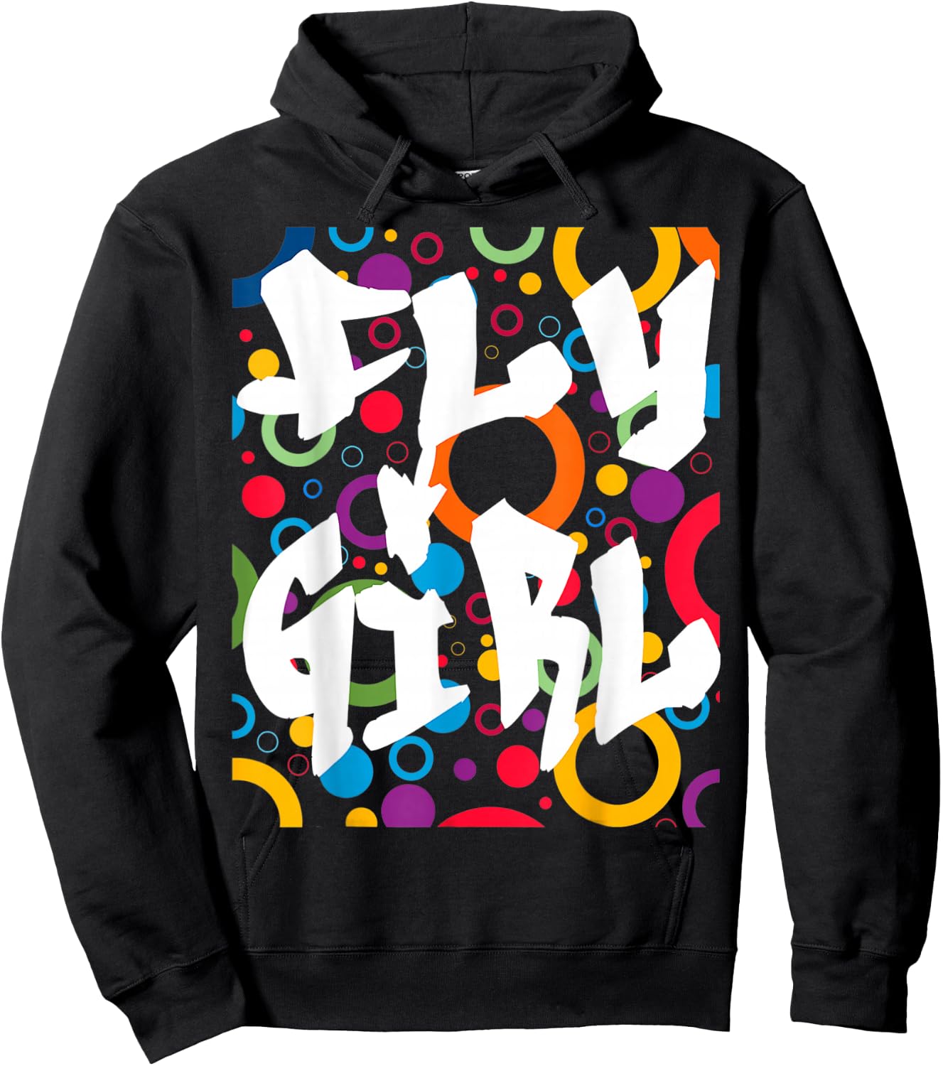Fly Girl 80s 90s B-Girl Old School Hip Hop Hoodie - Hoodie | Black
