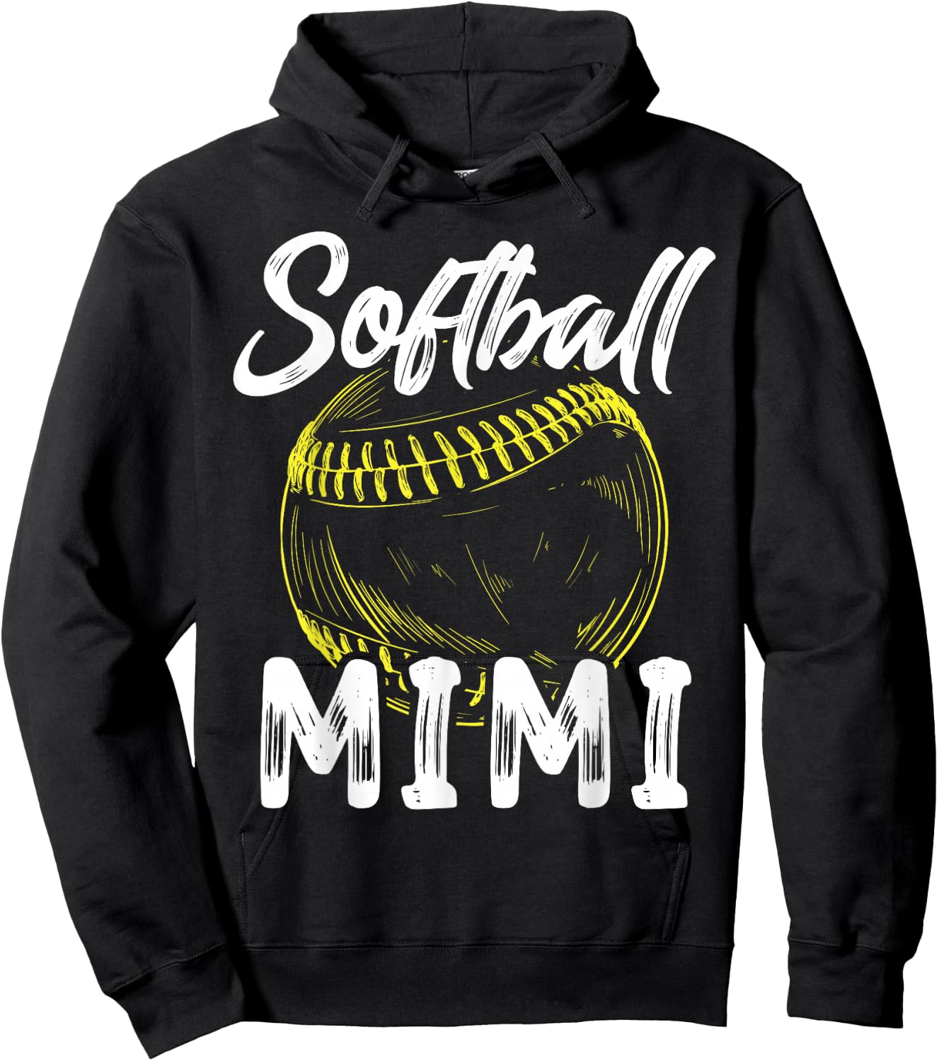 Softball Mimi Family Matching Players Mothers Day Hoodie - Hoodie | Black
