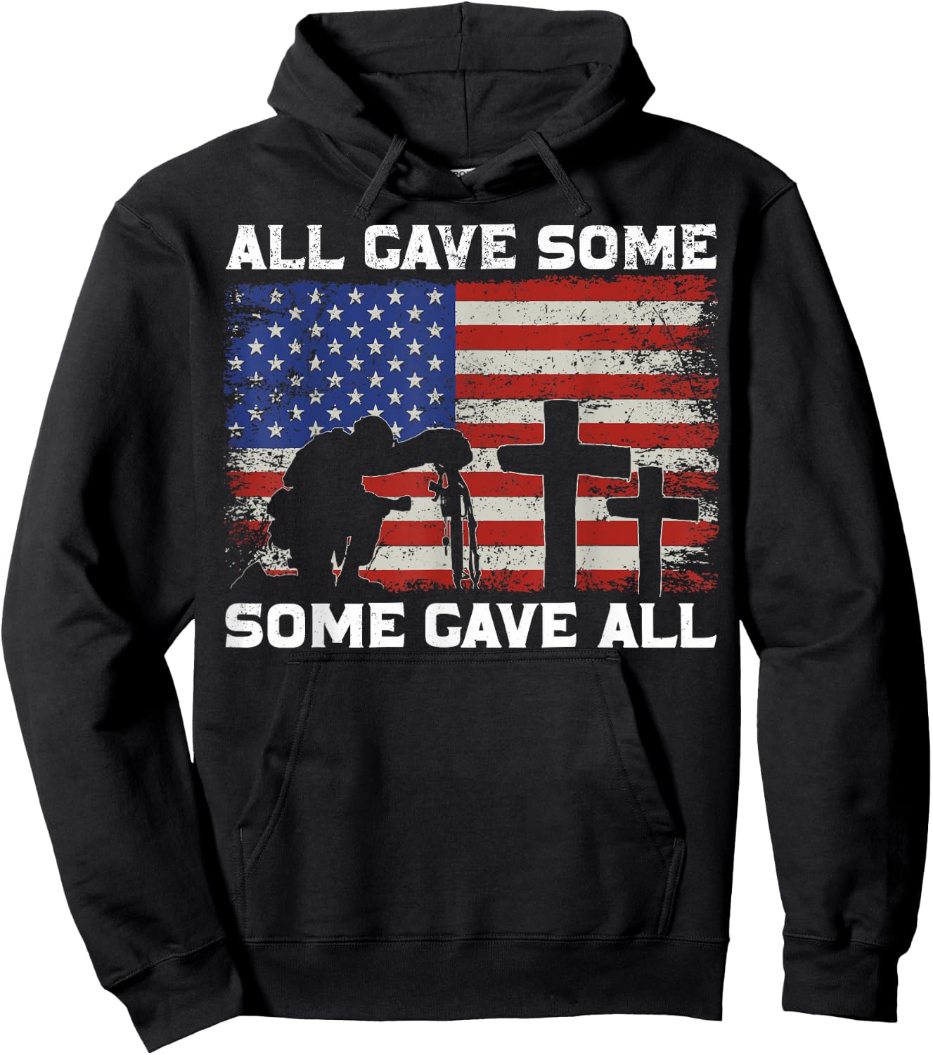 Patriotic All Gave Some Some Gave All Veteran Memorial Day Hoodie - Hoodie | Black