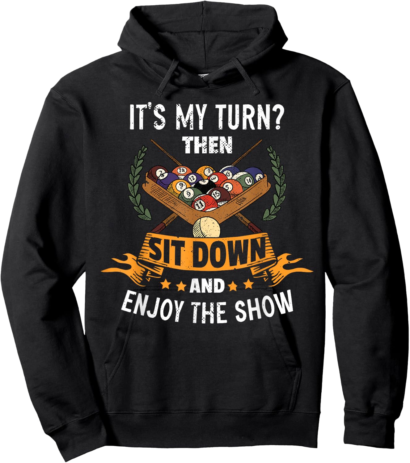 Funny Snooker Billiard Lover Pool Player Hoodie - Hoodie | Black