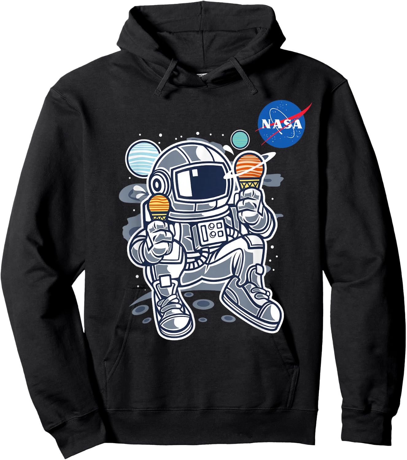 Astronaut Planet Ice-Cream NASA Hoodie - Hoodie | Black