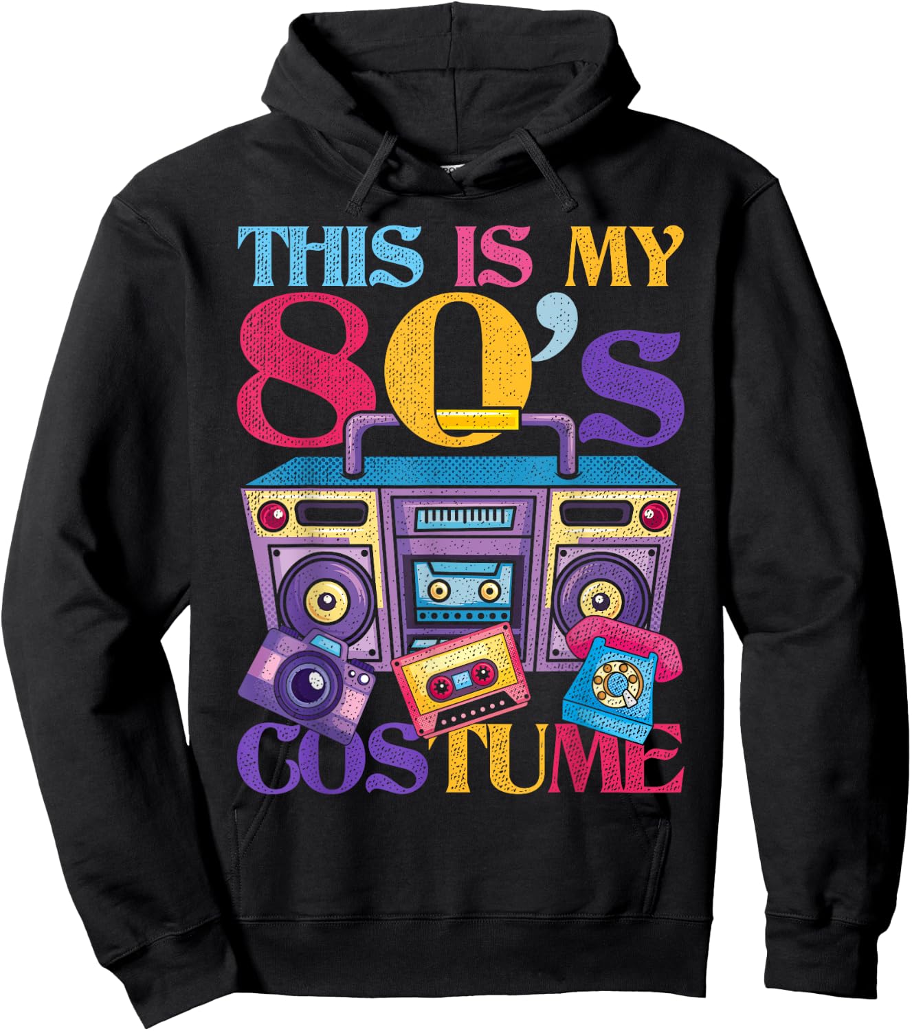 Eighties Music 1980s Generation 80s Costume Party Retro 80s Hoodie - Hoodie | Black