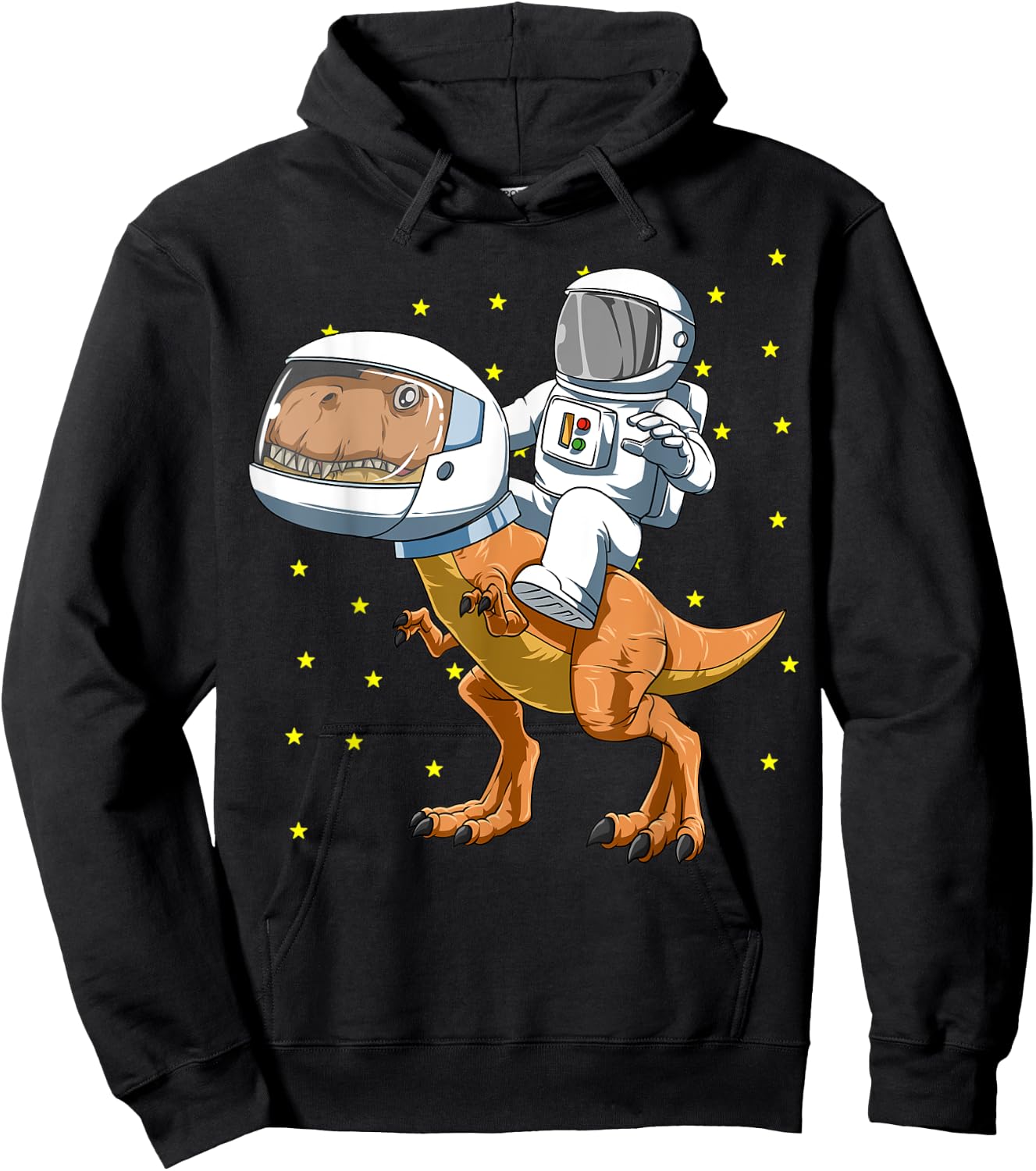 Astronaut Riding Dinosaur Astronaut Dinosaur Space Lovers Hoodie - Hoodie | Black