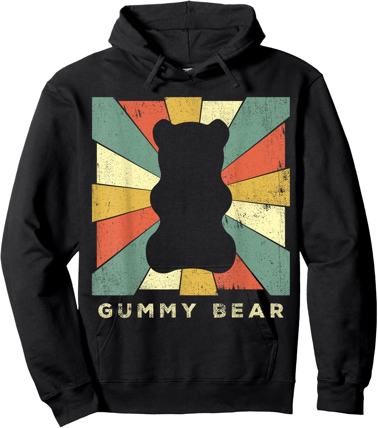 Vintage Gummy Bear Retro Gift Hoodie - Hoodie | Black