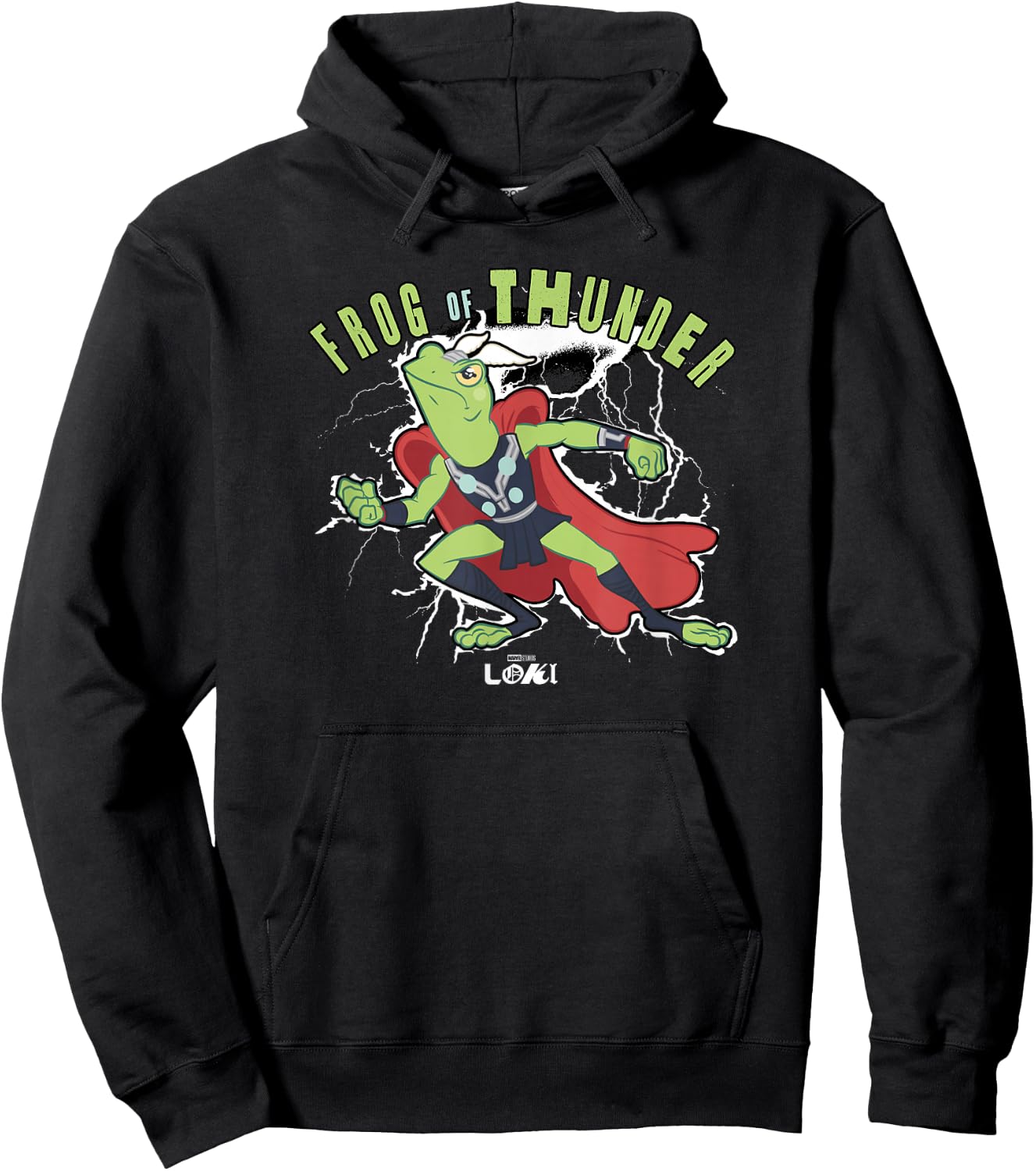 Marvel Loki Thor Variant Frog Of Thunder Hoodie - Hoodie | Black
