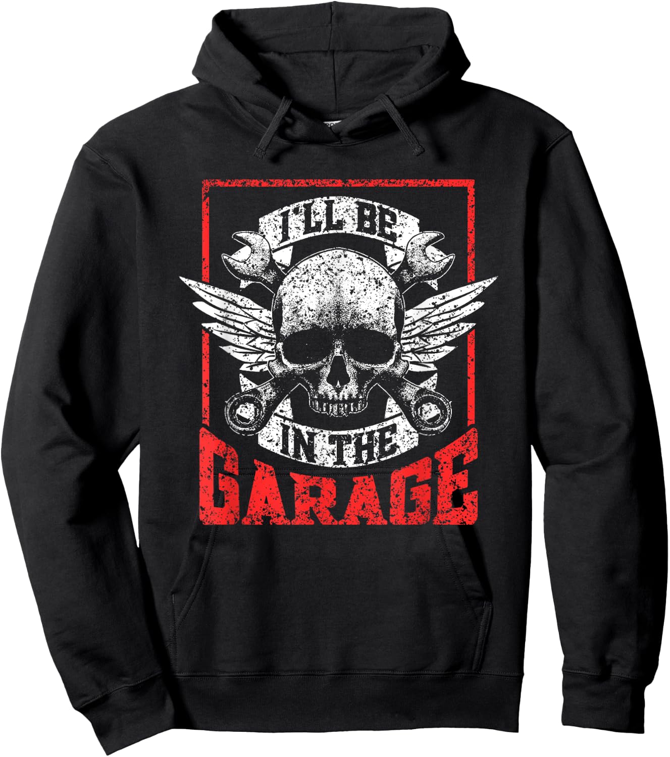 I'll Be In The Garage Men Grandpa Mechanic Dad Garage Father Hoodie - Hoodie | Black