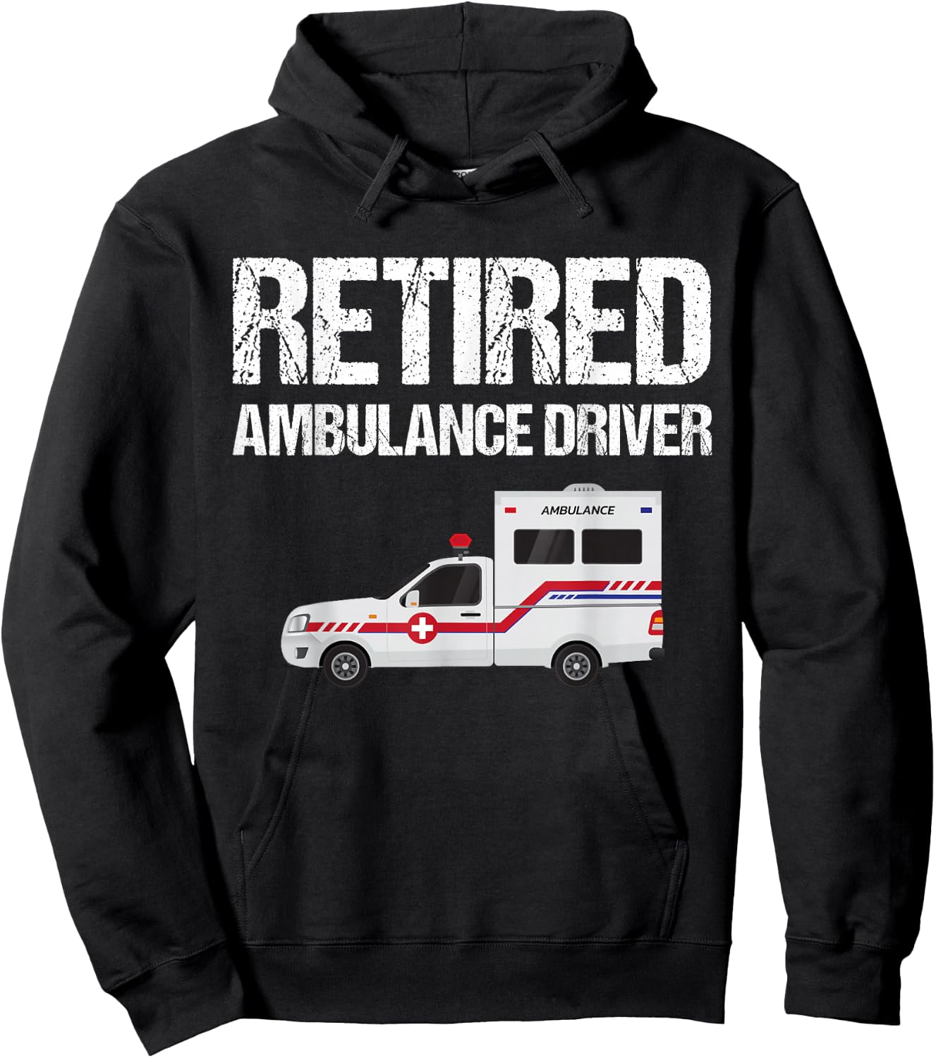 Funny Retro Retired Ambulance Driver Vintage Hoodie - Hoodie | Black