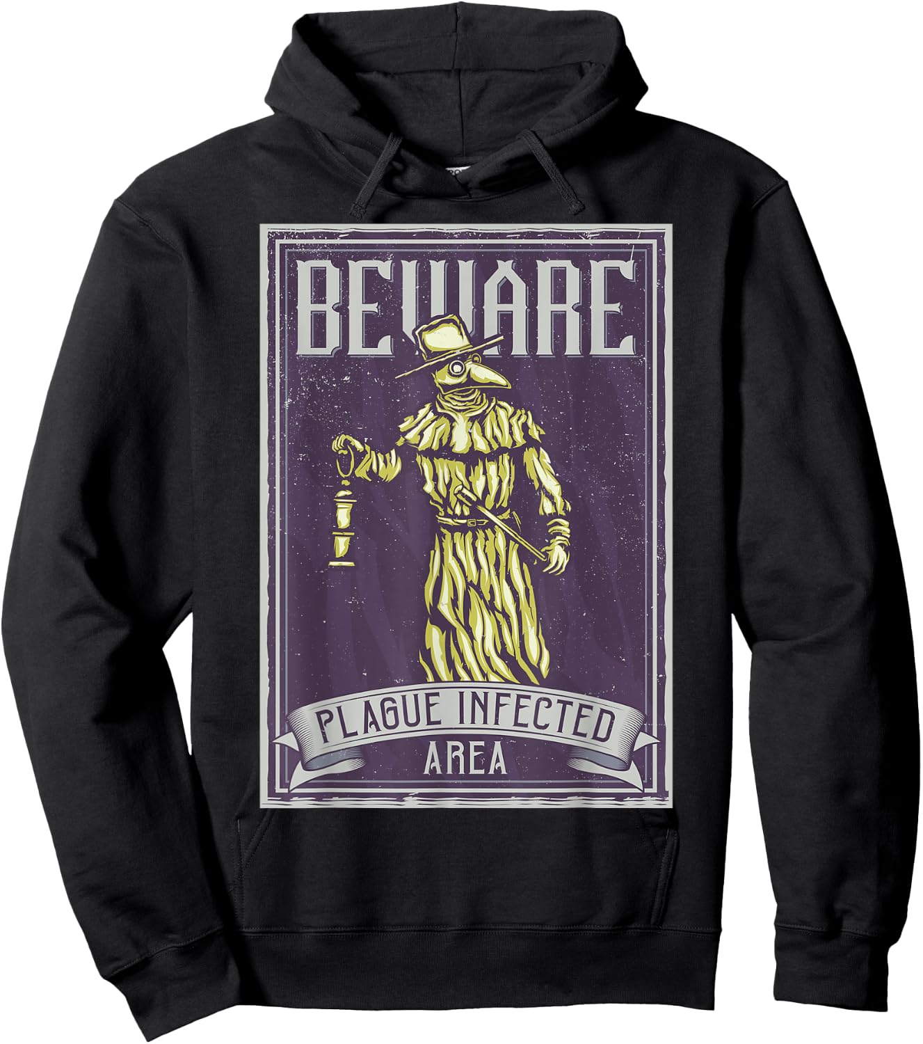 Caution Pest-Infected Area Steampunk Hoodie - Hoodie | Black