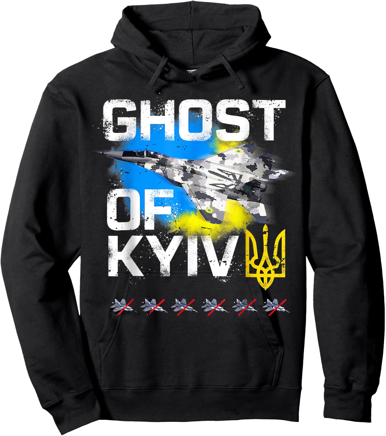 The Ghost Of Kyiv I Stand With Ukraine Hoodie - Hoodie | Black