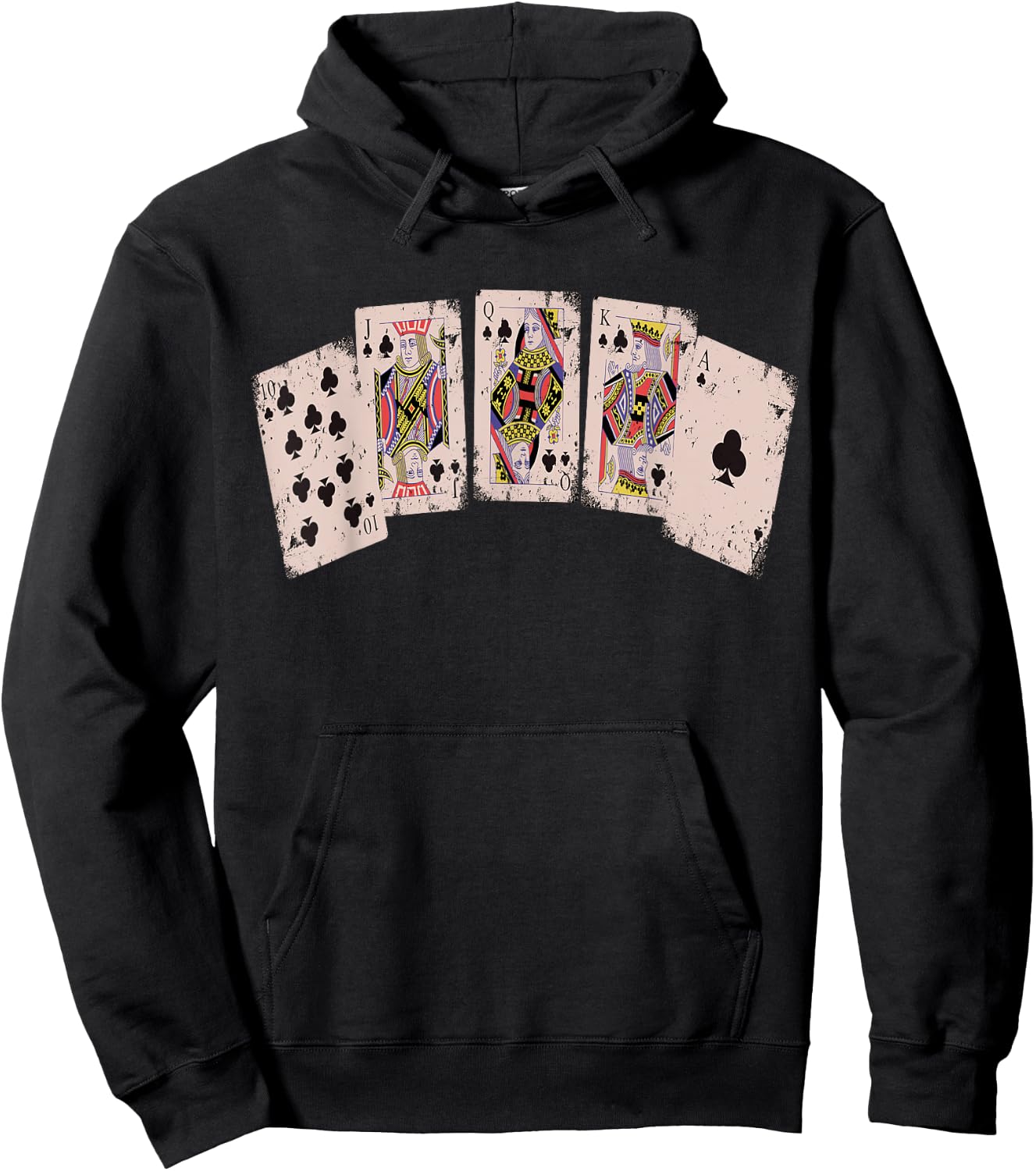 Cool Poker Ace Royal Flush Poker Player Cards Poker Face Hoodie - Hoodie | Black