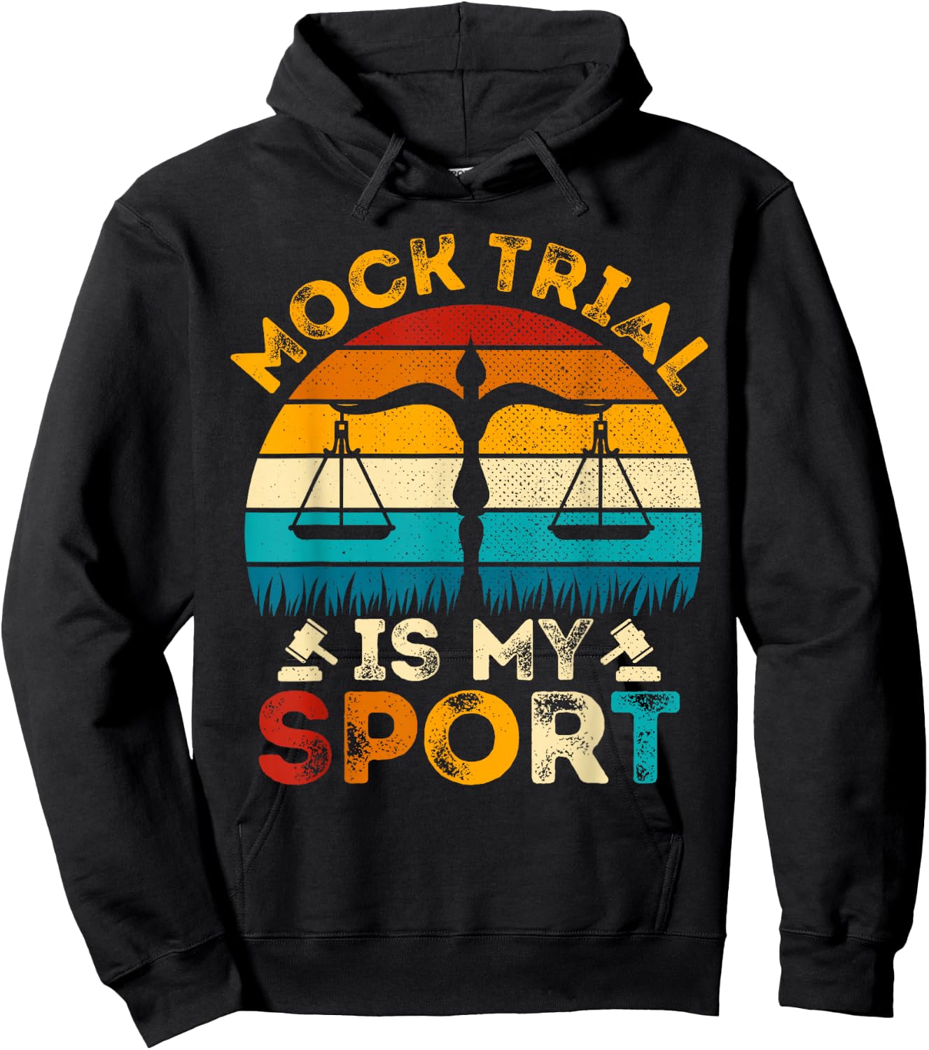 Mock Trial Is My Sport - Retro Style Law School Student Hoodie - Hoodie | Black