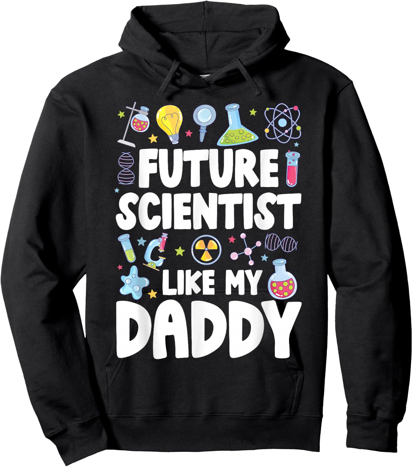 Future Scientist Like My Daddy Kids Scientist Boy Hoodie - Hoodie | Black