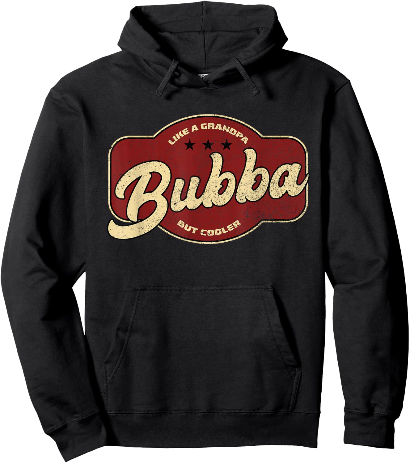 Vintage Bubba Like a Grandpa but Cooler - Bubba Grandpa Hoodie - Hoodie | Black