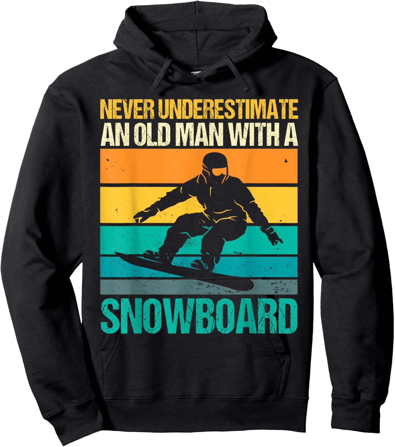 Snowboarding Granddad Snowboard Winter Sport Snowboarder Hoodie - Hoodie | Black