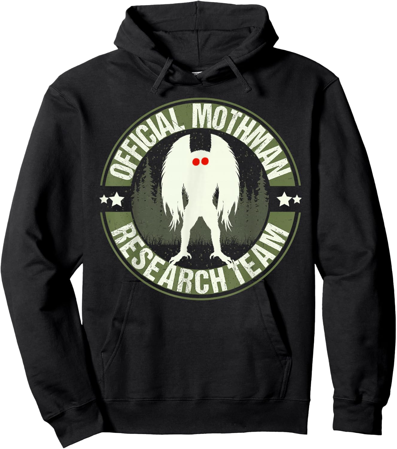 Mothman Research Team! Cool Cryptid Men Women Search Mothman Hoodie - Hoodie | Black