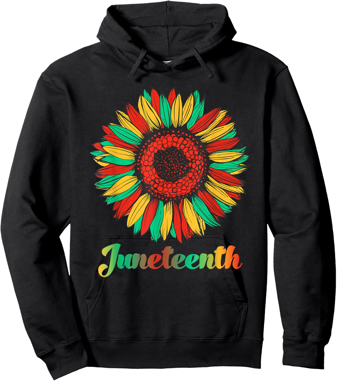 Sunflower Fist Juneteenth Black History African American Hoodie - Hoodie | Black