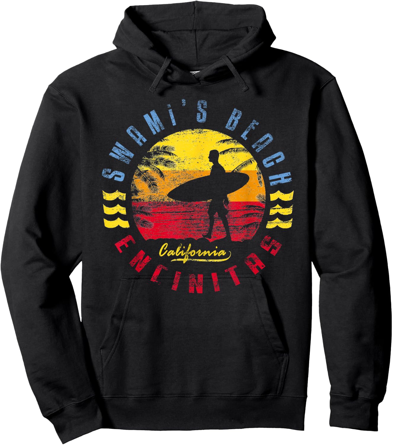 Swami's Beach | Surfing Hoodie - Hoodie | Black