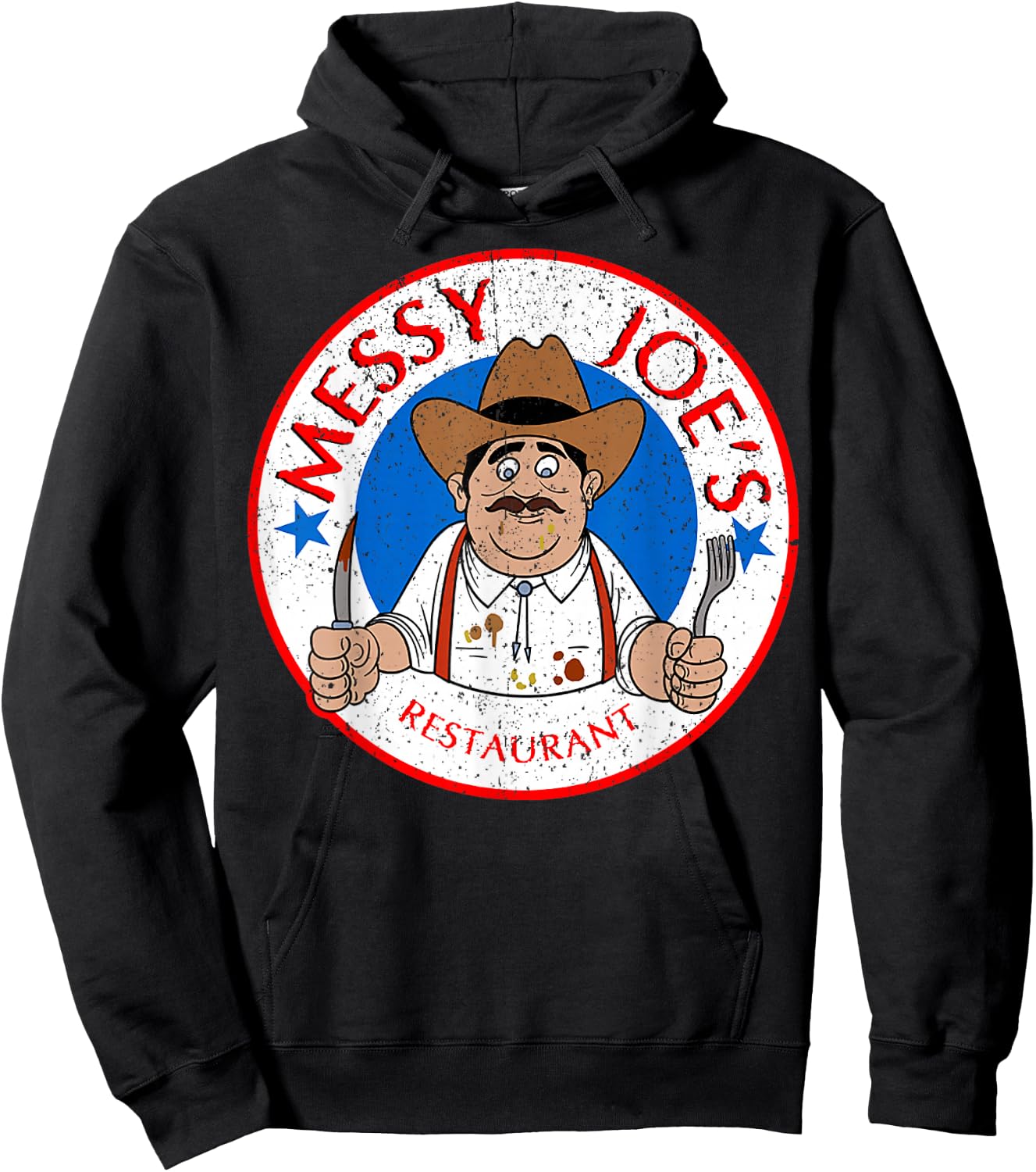 Vintage Messy Joes Restaurant Hoodie - Hoodie | Black