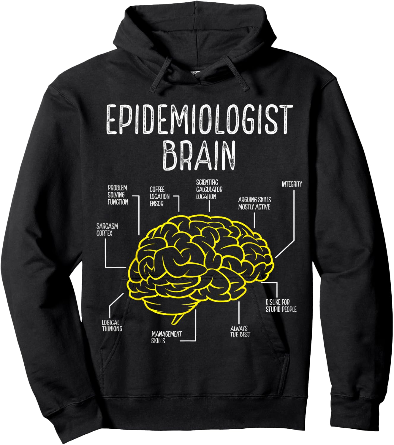 Epidemiologist Brain Public Health Doctor Epidemiology Hoodie - Hoodie | Black