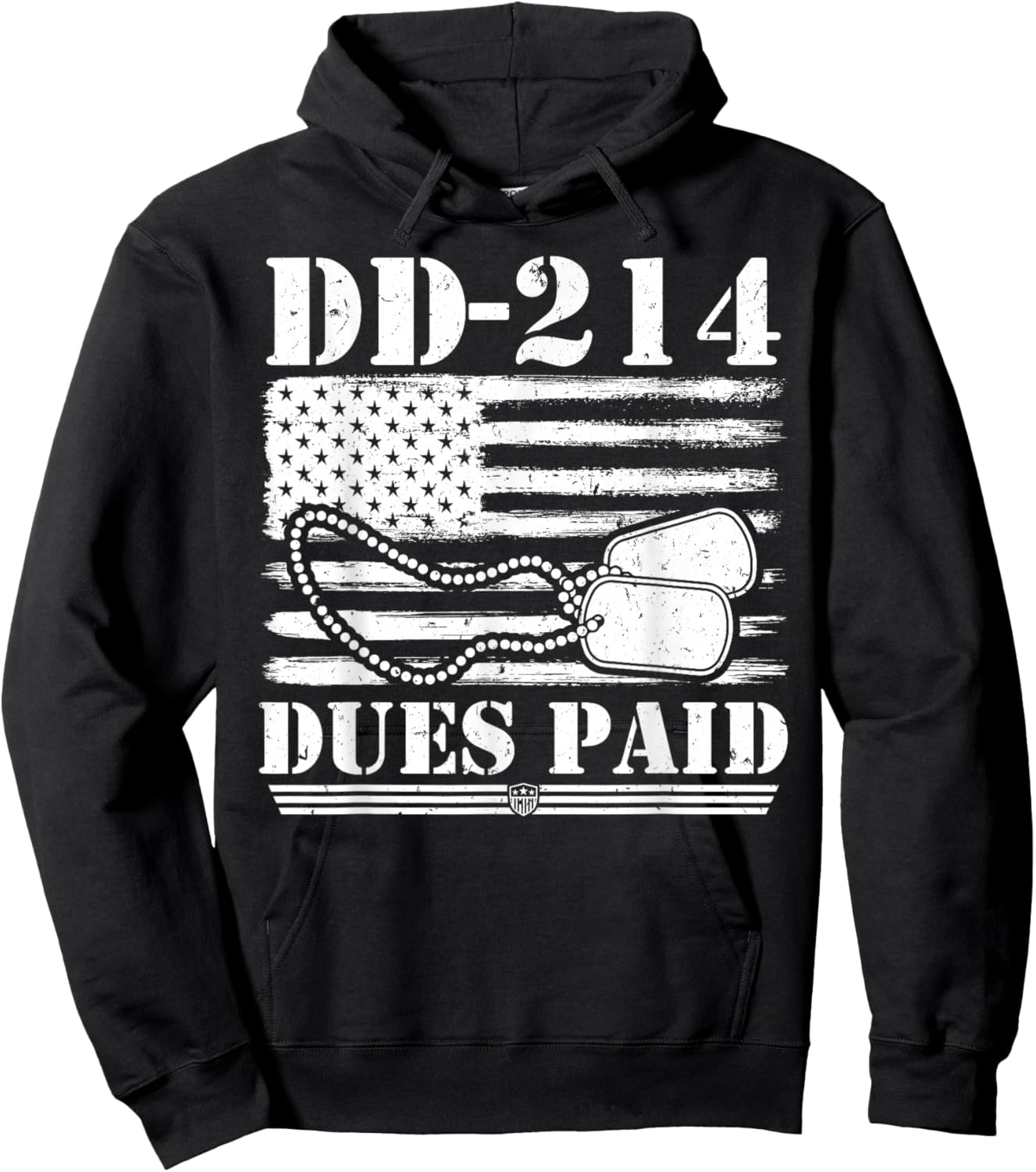 Veteran Dd-214 Dues Paid Hoodie - Hoodie | Black