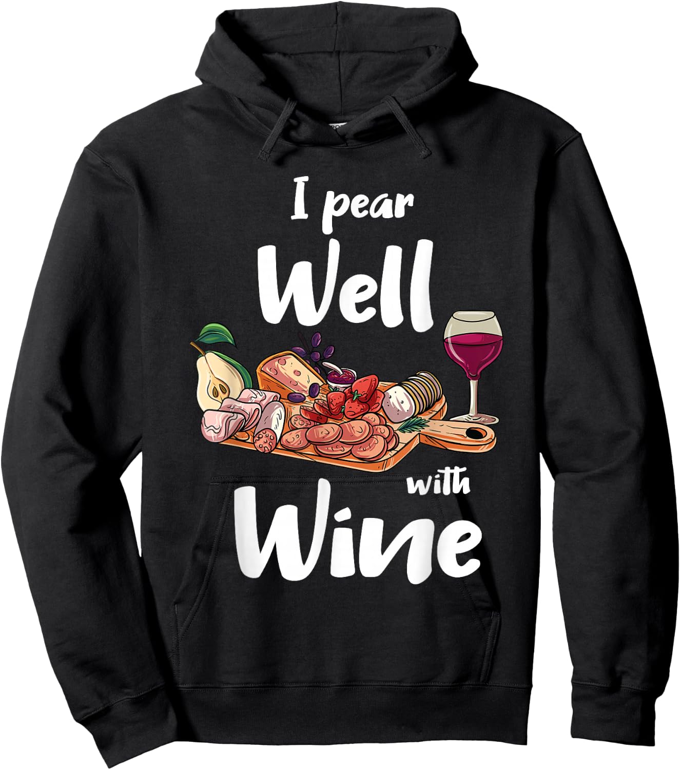 Ich schneide gut mit Wein ab - funny sausages Hoodie - Hoodie | Black