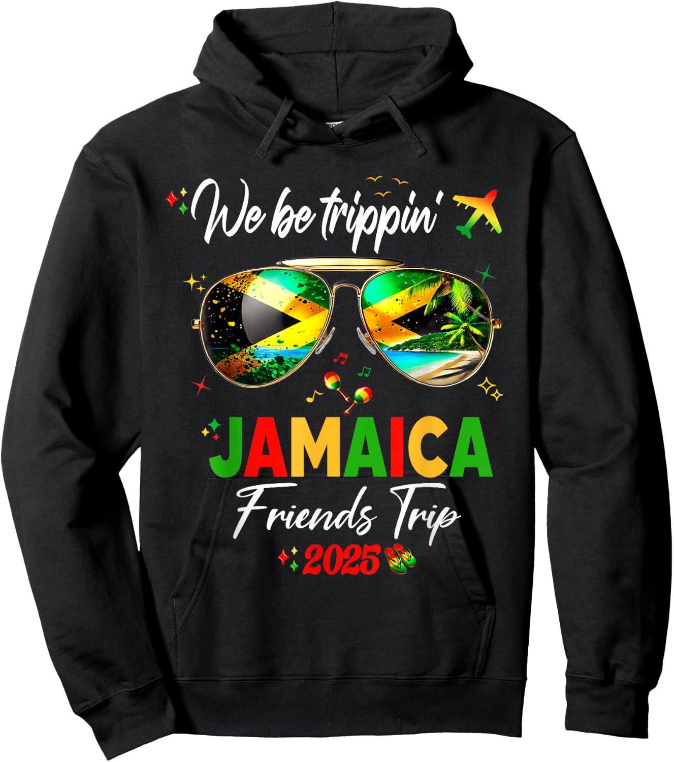 Jamaican Birthday Family Jamaica Vacation Matching Hoodie - Hoodie | Black