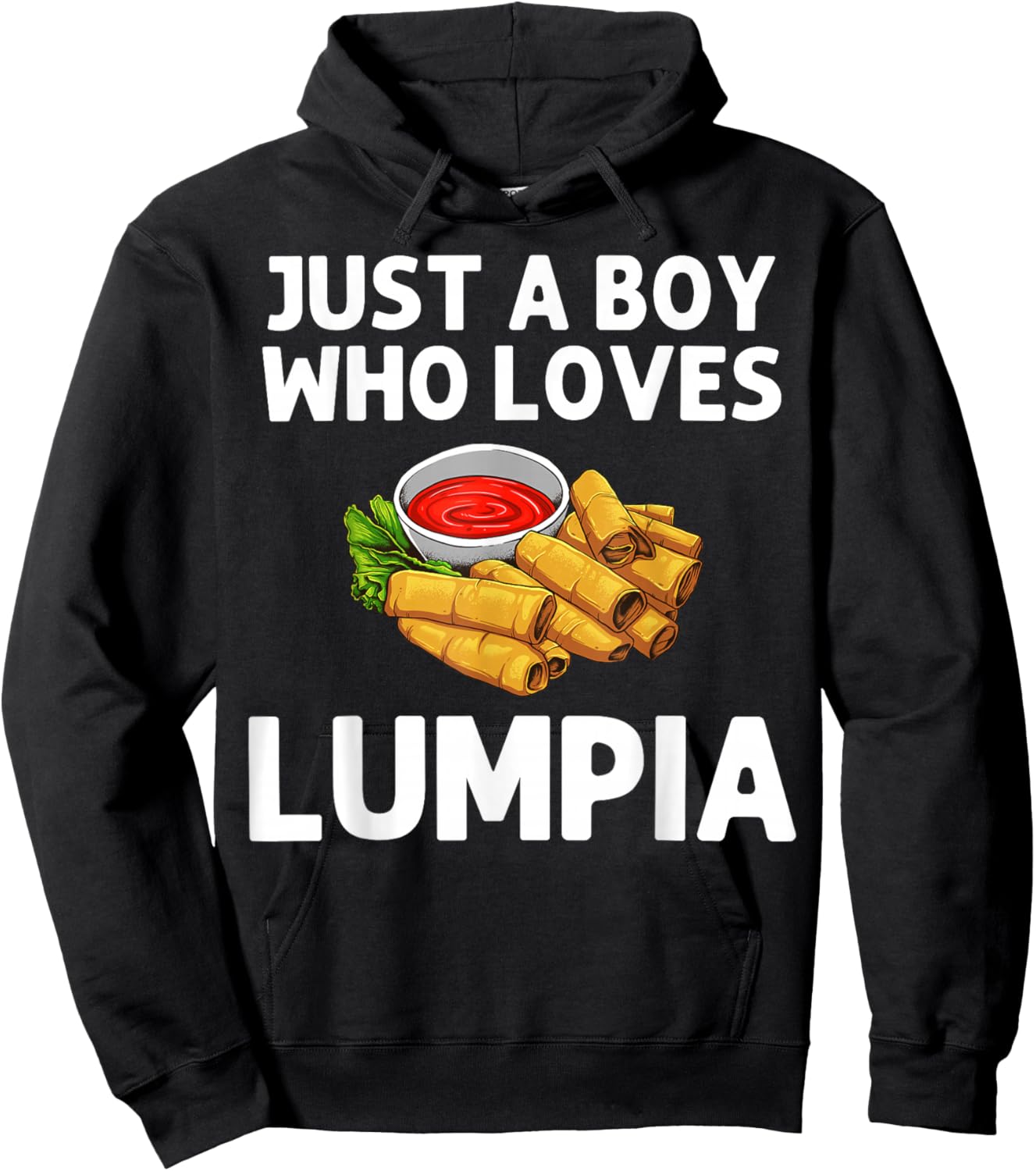 Funny Lumpia Gift Boys Kids Pinoy Filipino Food Lovers Hoodie - Hoodie | Black