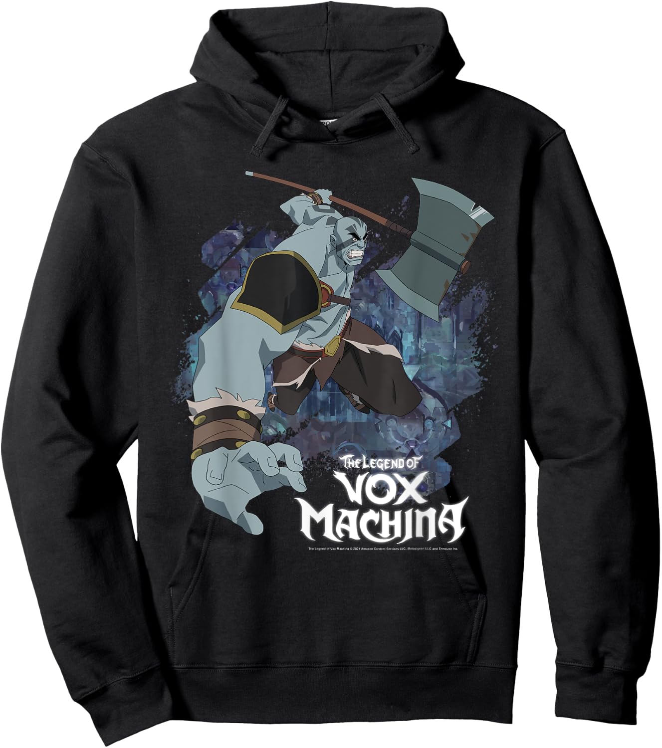 The Legend of Vox Machina Grog Strongjaw with Axe Hoodie - Hoodie | Black