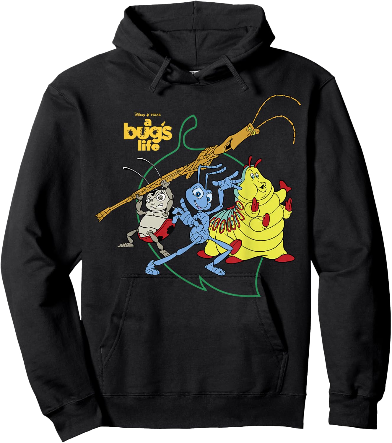 Disney Pixar Bugs Life Group Shot Action Graphic Hoodie - Hoodie | Black