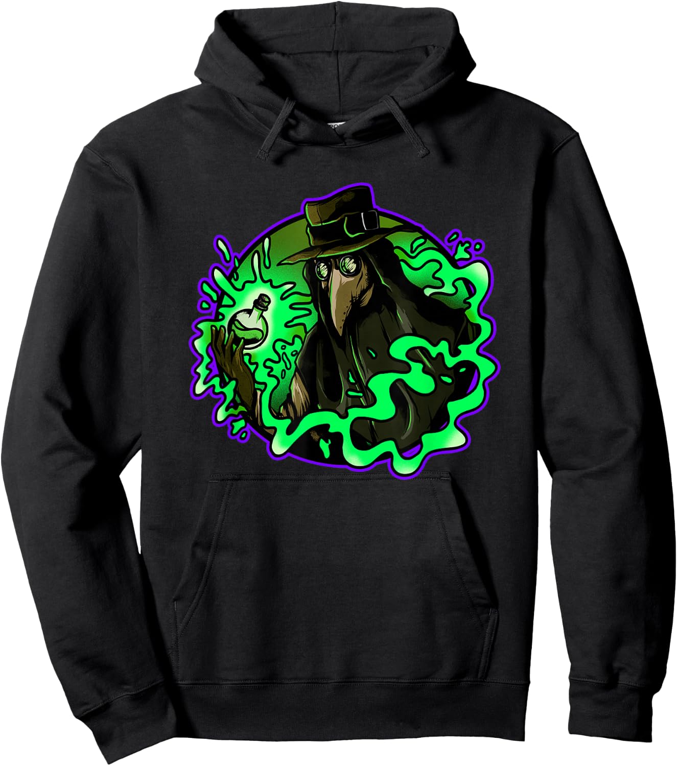 Plague Doctor Poison Medieval Gothic Raven Steampunk Grunge Hoodie - Hoodie | Black