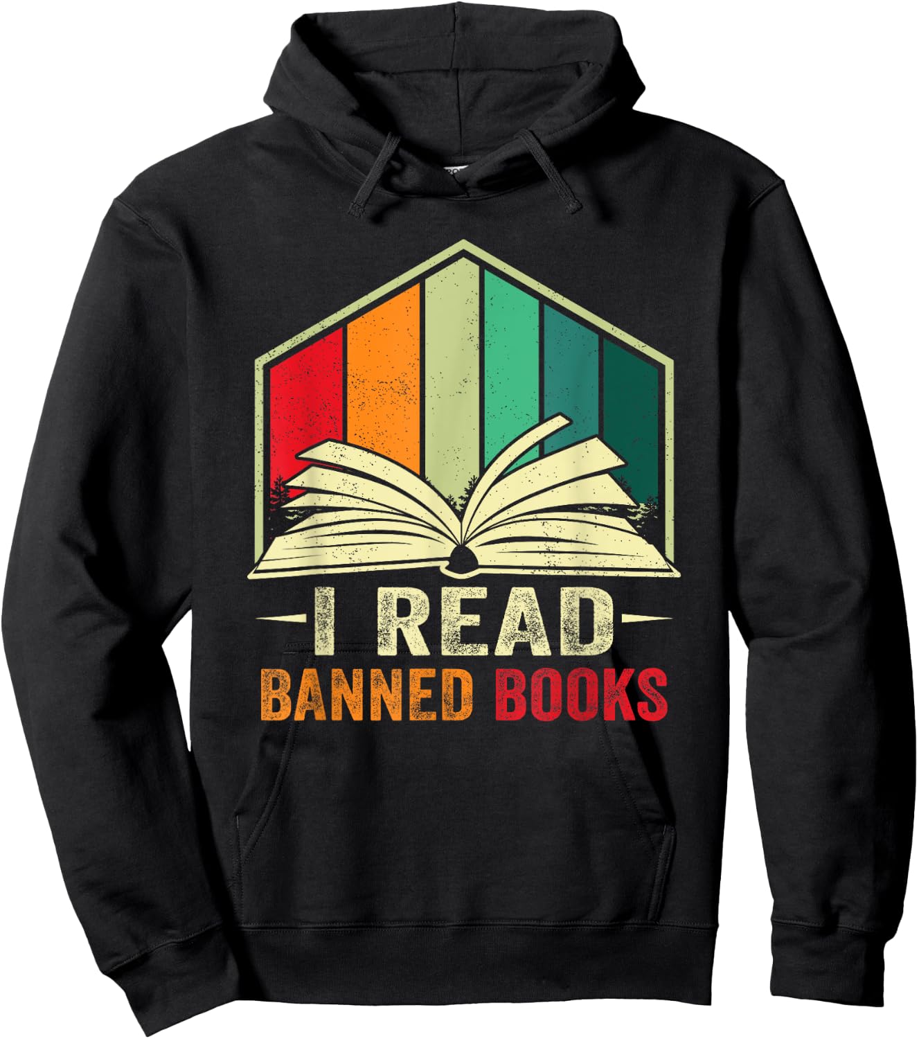 I Read Banned Books Week Librarian Freedom Reader Nerd Men Hoodie - Hoodie | Black