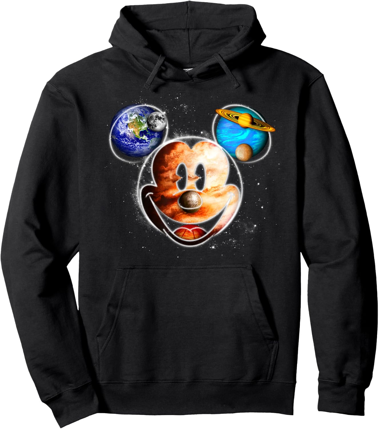 Mickey Mouse - Space Silhouette Head Hoodie - Hoodie | Black