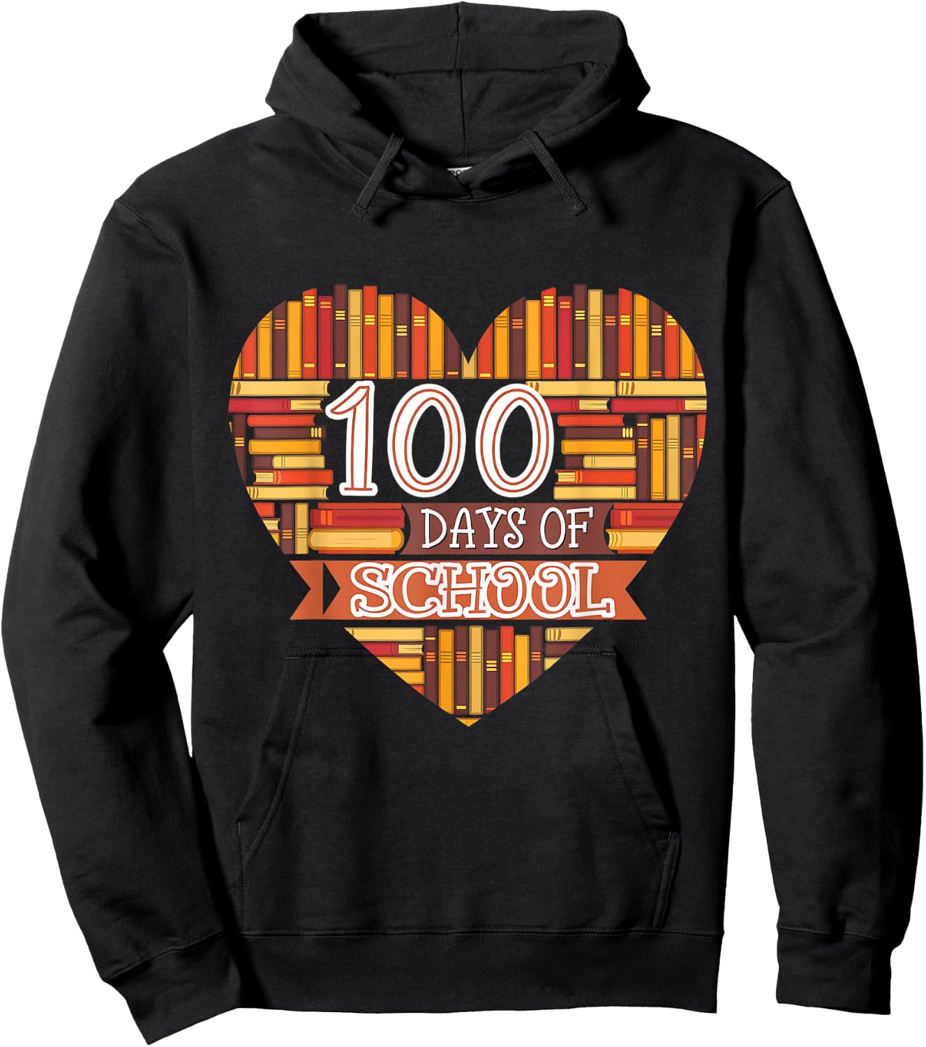 100 Days in the Books Reading Teacher 100th Day of School Hoodie - Hoodie | Black
