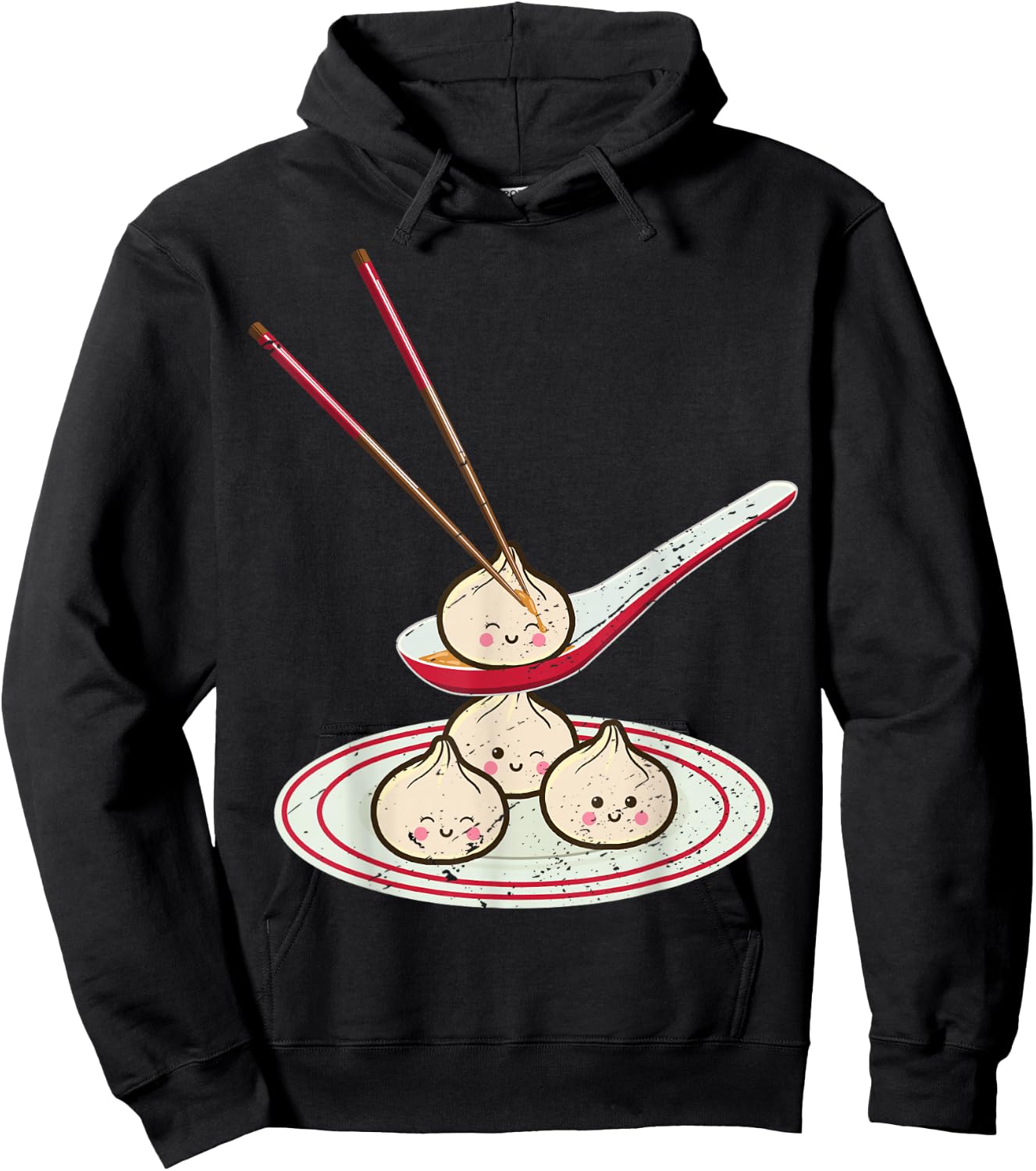 Distressed Soup Dumpling Xiaolongbao chefs Hoodie - Hoodie | Black