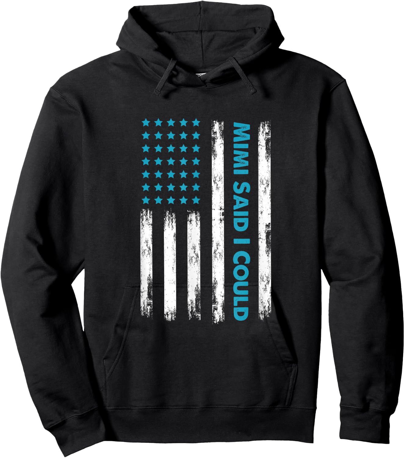 Mimi Said I Could Grandparent USA Flag Funny Kids toddler Hoodie - Hoodie | Black