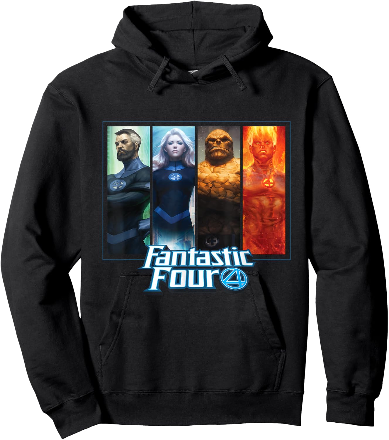 Marvel Fantastic Four Family Character Grid Hoodie - Hoodie | Black