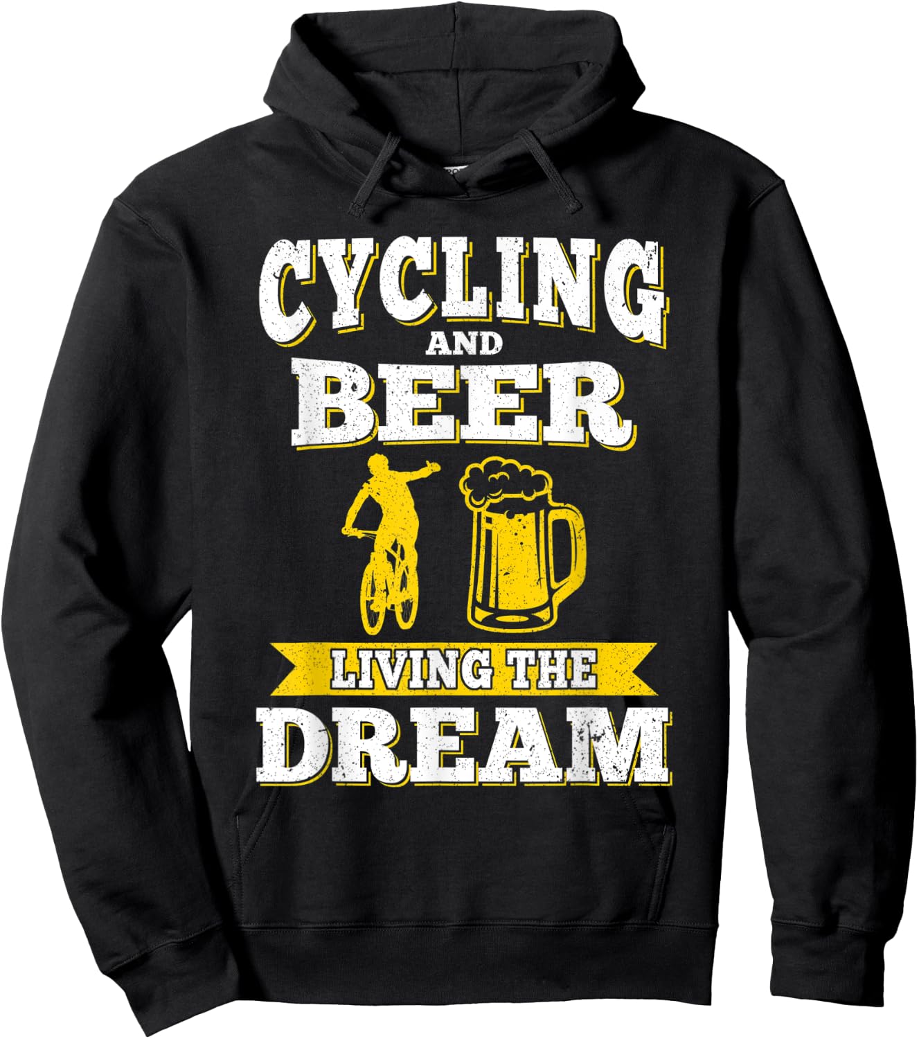 Funny Cycling & Beer Living The Dream Beer Day Oktoberfest Hoodie - Hoodie | Black