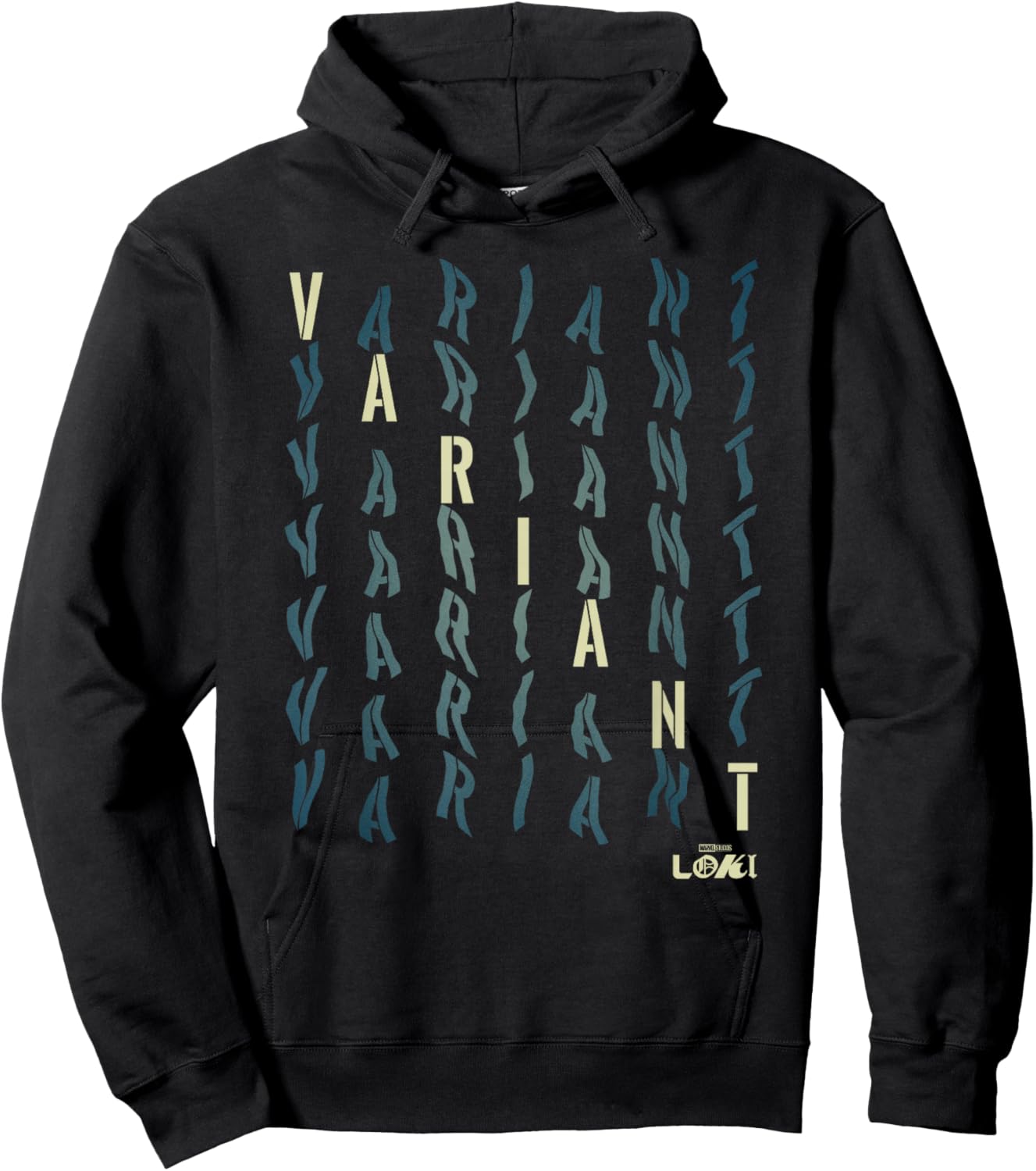Marvel Loki Variant Wavy Text Stack Hoodie - Hoodie | Black