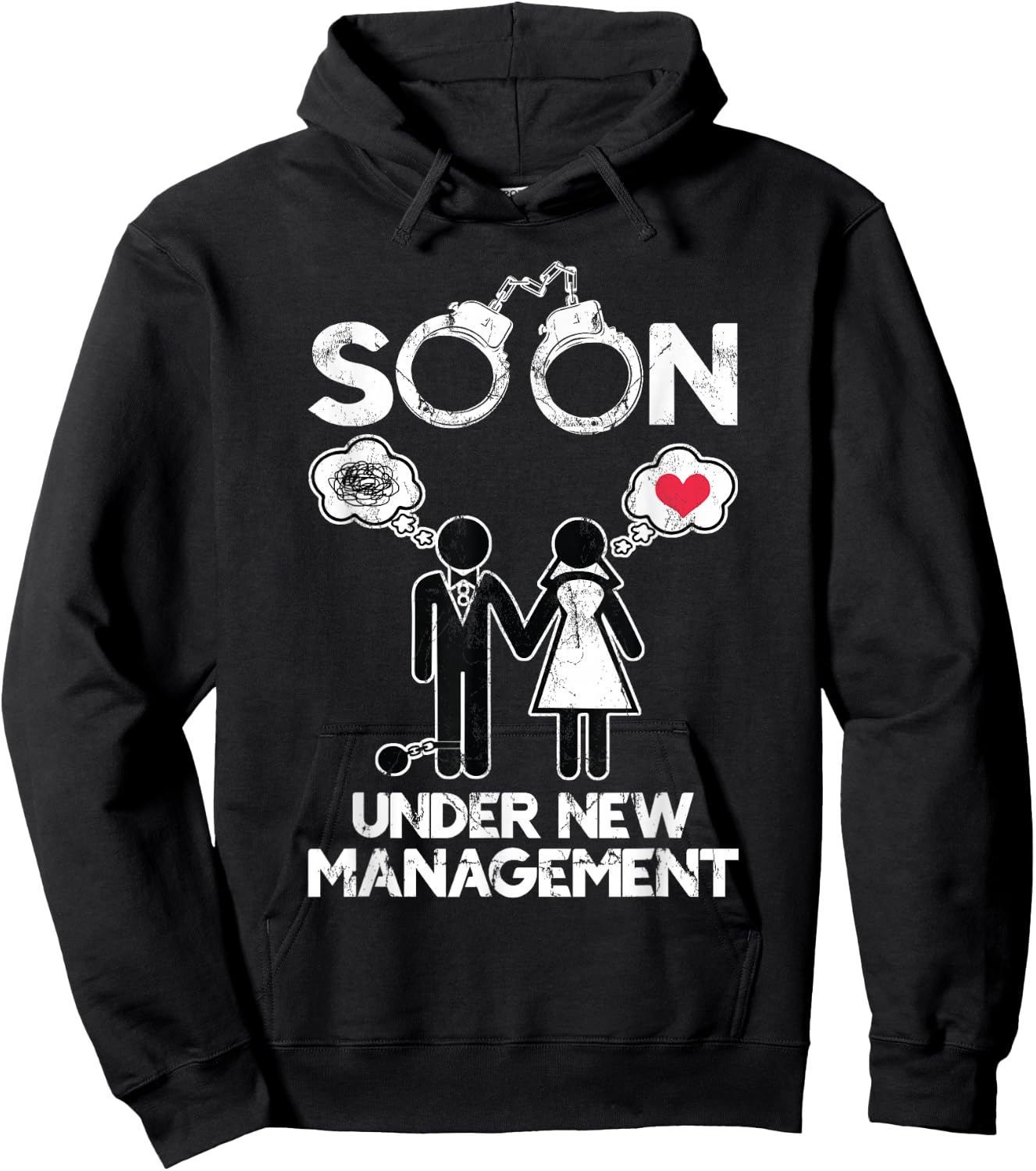 Soon Under New Management Bachelor Groom Bachelor Party Hoodie - Hoodie | Black